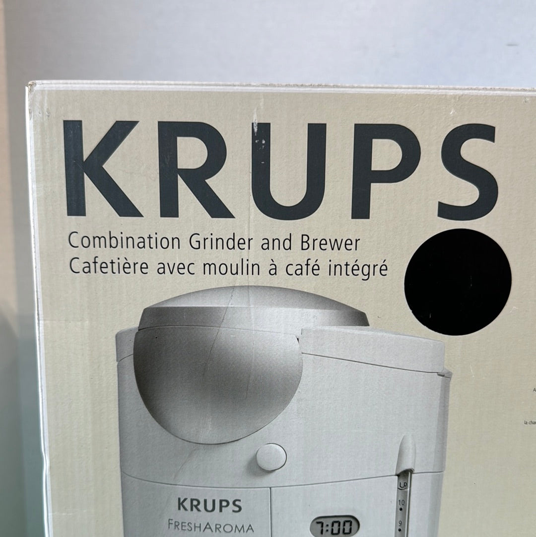 Krups Fresh Aroma 10 Cup Coffee Maker Built in Bean Grinder F625