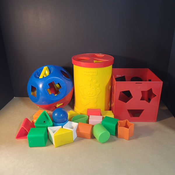 Lot of Children Learning Shapes Toys