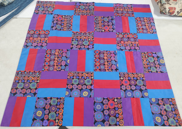 Purple Quilt Pattern Square