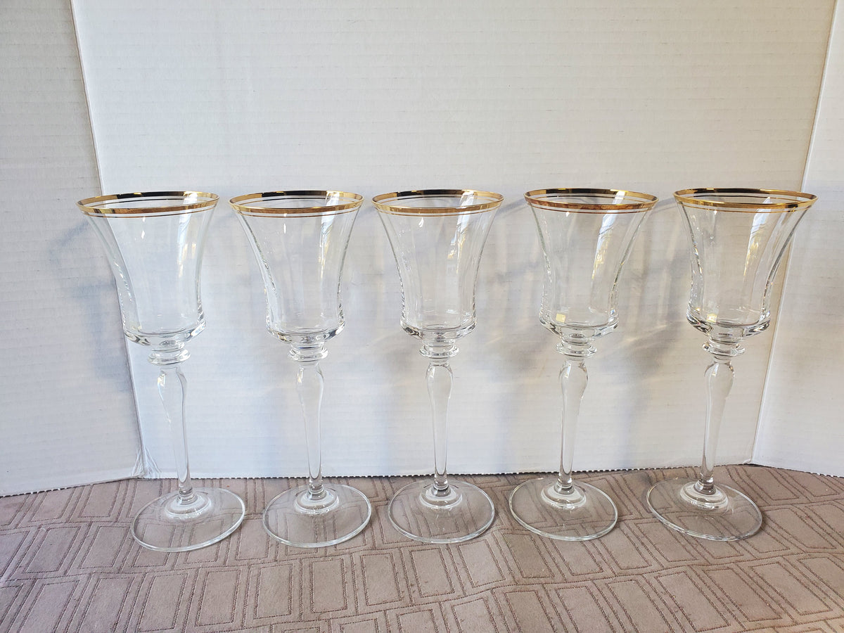 Set of 5 Mikasa Jamestown White Wine Glasses (2 SETS AVAILABLE PRICED