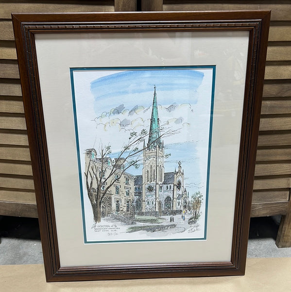 The Cathedral of the Immaculate Conception - signed print by Cooke