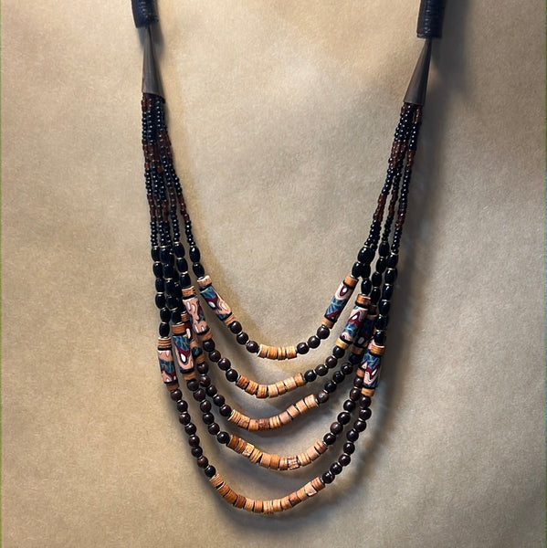 Multi Strand Beaded Necklace - Handmade in Africa