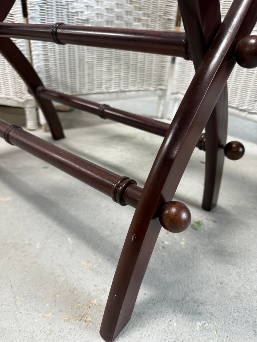 Bombay Company Dark Wooden Folding Luggage Rack Williamsburg Estate Services