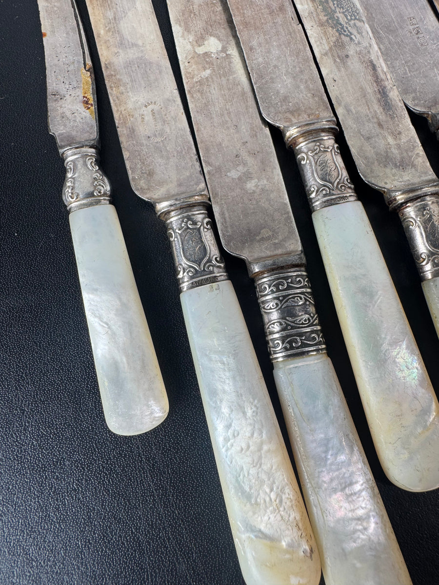 15-Piece Harrison Bros. & Howson Dinner Knives with Sterling