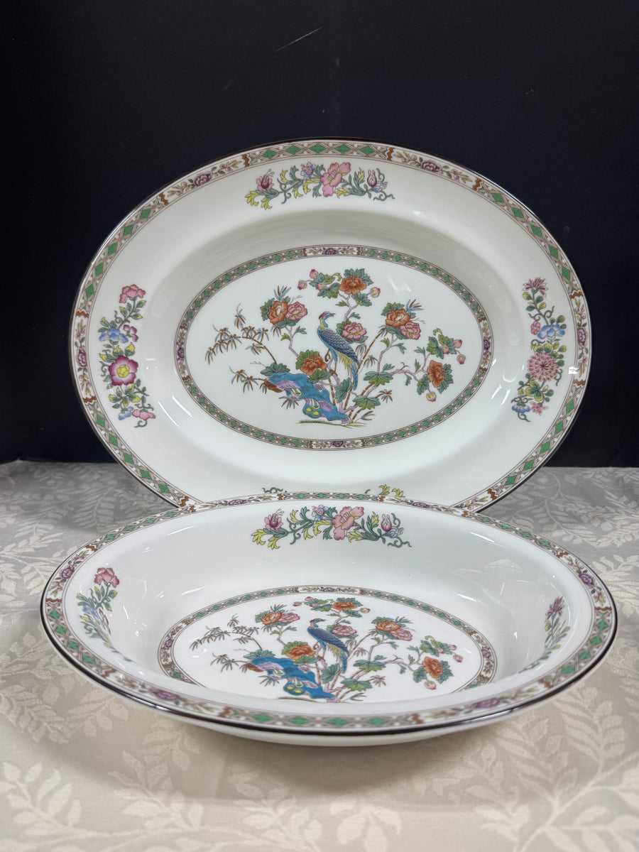 2-Piece Wedgwood England Kutani Crane Serving Set (F