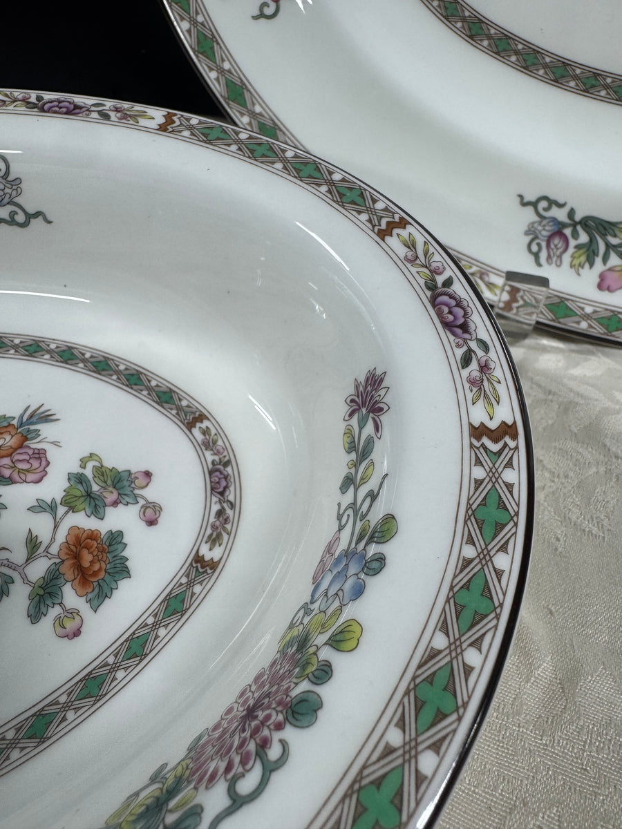 2-Piece Wedgwood England Kutani Crane Serving Set (F