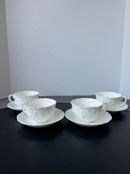 8-Piece Coalport England Countryware Bone China Teacups & Saucers Set