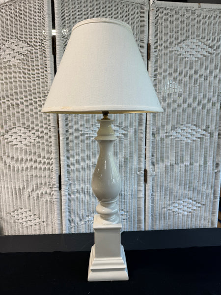 Off White Tall Ceramic Table Lamp (WORKS)