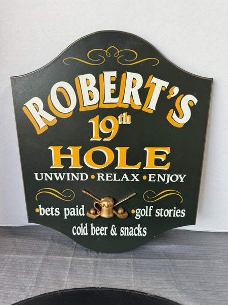Wooden “Robert’s” Golf Plaque