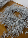 3-Piece Silver Glitter Table Wreaths