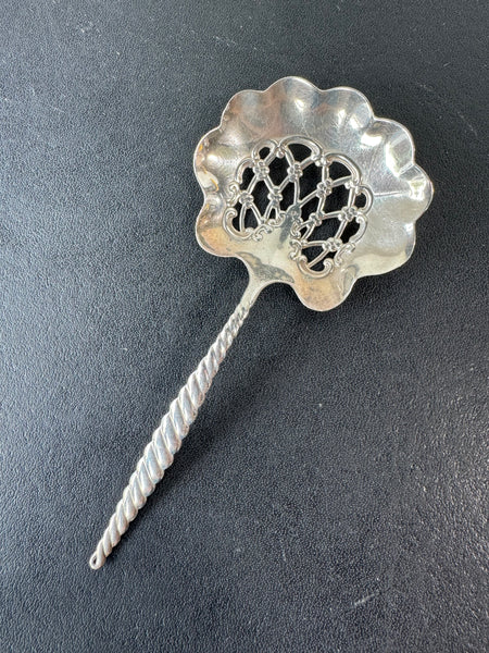 Sterling Silver Oval Twist Nut Spoon with Engraving