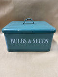 Green Metal Bulbs And Seeds Containee