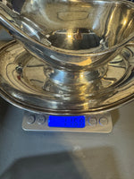 Fisher Sterling Silver Gravy Boat with Attached Saucer