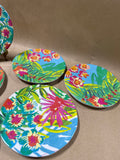 Isaac Mizrahi Melamine Tropical Style Appetizer Plates - 6 (B)