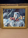 Still Life with a Curtain Print by Paul Cezanne