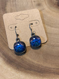 Sterling Dichroic Glass Earrings