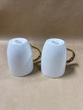 White And Gold Godiva Coffee Mugs