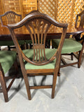 Double Pedestal Dininng Table, with (2) Leaves, (6) Chairs and Table Pads ***HEAVY ITEM***