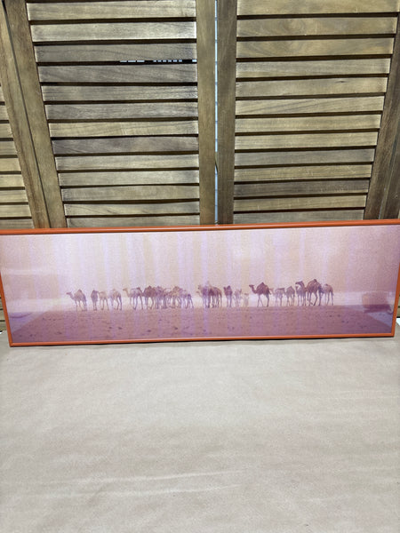 Caravan of Camels in the Desert Poster