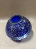 Cobalt Blue Silver Speckled Oil Lamp Head