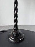 Brown Resin Barley Twist Buffet Lamp (WORKS)