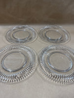 Set Of 8 Clear Glass Plates