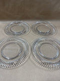 Set Of 8 Clear Glass Plates