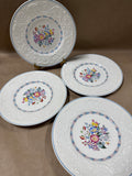 4 Piece Wedgewood Morning Glory Salad Plates