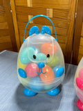 Set of 3 Easter Egg Carriers, Each with 18 Plastic Eggs