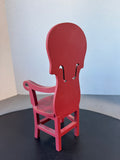 (B) Department 56 Large Santa’s Red Wooden Violin Chair