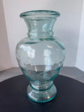 Large Aqua Green Recycled Glass Vase