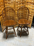 Windsor Style Bar Stools, Set of 2