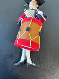 (J) CW Drummer 2012 Signed Colonial Williamsburg Gladys Boalt Hand Made Ornament
