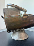 Antique Copper Helmet Coal Scuttle and Log Bucket