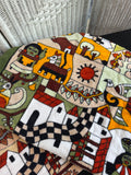 Pair of Vintage Hilasal Salvadoran Folk Art Beach Towels