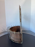 French Country Style Metal Scroll Hanging Planter