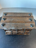 Japanese Tansu Style Vintage Wooden Jewelry Chest