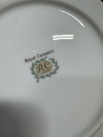 39-Piece RC Royal Ceramics Japan Silver Rimmed White China Set