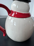 Holiday Time Snowman Ceramic Pitcher
