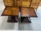 Heritage Pair of Sturdy Square End Tables