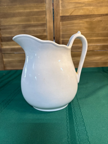 Royal Patent Ironstone White Pitcher