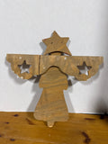 Primitive Folk Art Wooden Angel Wall Hanging