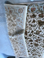 BB-Cream/Teal Blue Unbranded Rug, ~8'x9'