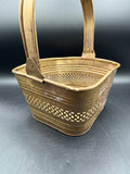 (B) Brass Basket With Curved Handle