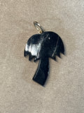 Bernard Passman Black Coral Palm Tree Pendant with 14K Gold (Includes Certificate of Authenticity)