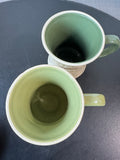 Pair of Grasslands Road Celtic Footed Irish Cream Mugs