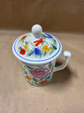 Floral Williams Sonoma Mug With Lid