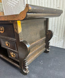 Asian Vintage Wooden Pagoda Tabletop Apothecary Cabinet