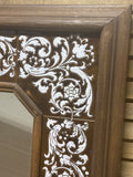 Brown & White Tile Mirror / Heavy