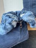 Koolaburra by Ugg Blue Ariel Short Leopard Lined Boots in Box WOMEN’S SIZE 11